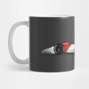 Ayrton Senna's McLaren Honda MP4/7 Illustration Mug